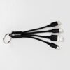 Nocqua Quad Charging Cable. Lighting, USB-C, Micro USB & USB