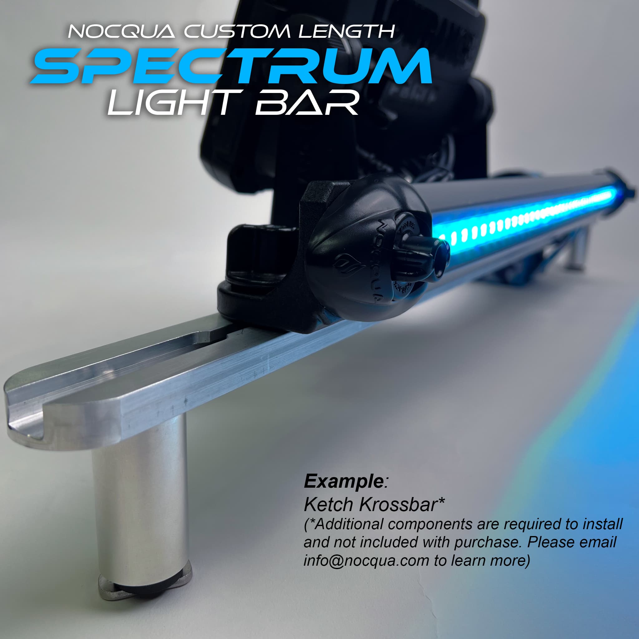 Nocqua Custom Length Spectrum Light Bar on Ketch Krossbar Example A